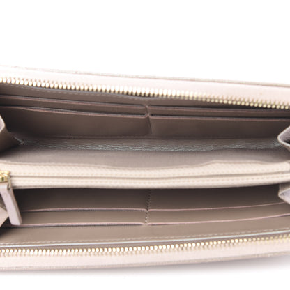 Chanel Iridescent Caviar Quilted Long Zip Around Wallet Beige 5 of 12