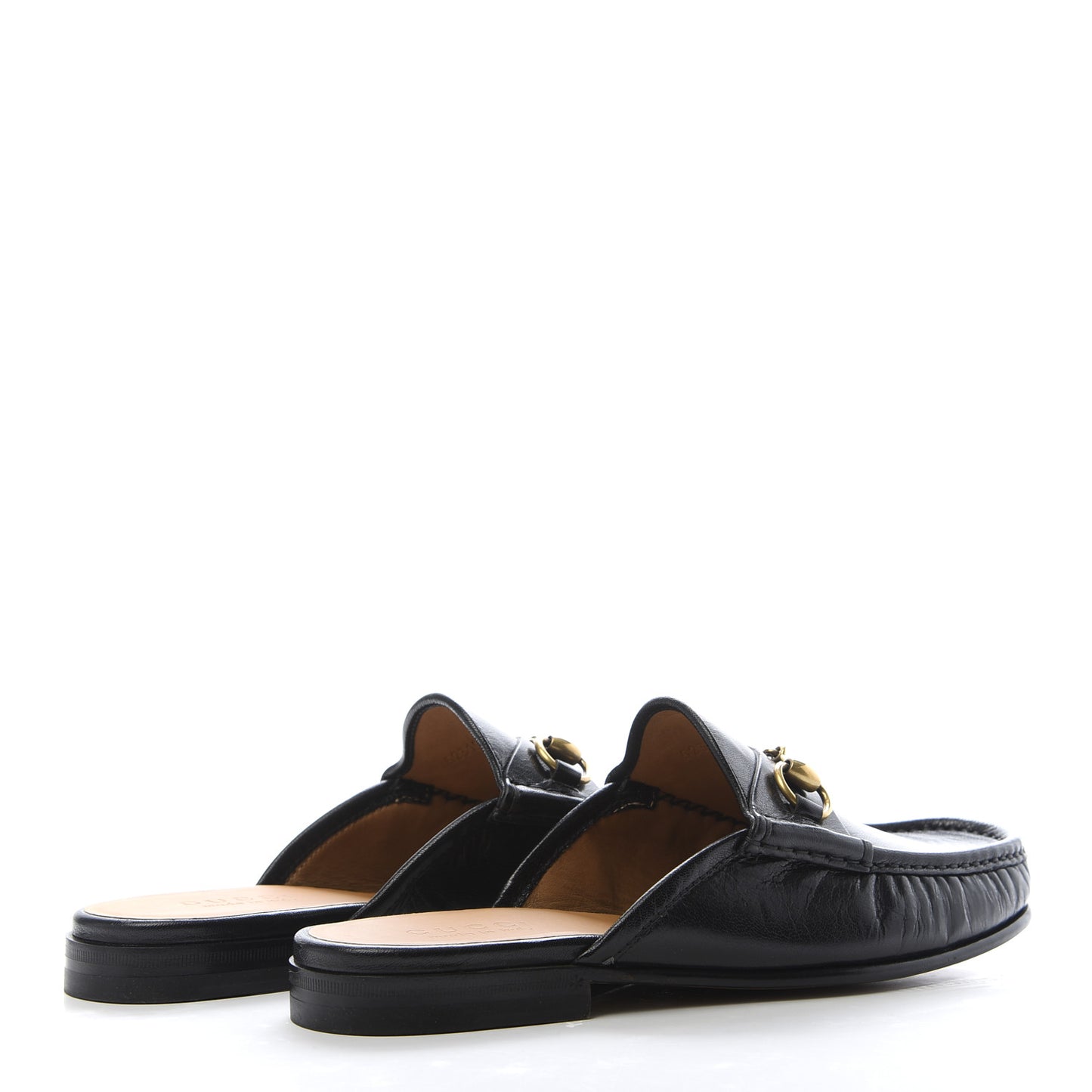 Goatskin Mens Horsebit Slippers 7 Black