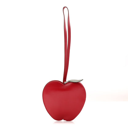 Hermes Tadelakt Chevre Tutti Frutti Pomme Purse Wristlet Rouge Vif 1 of 8