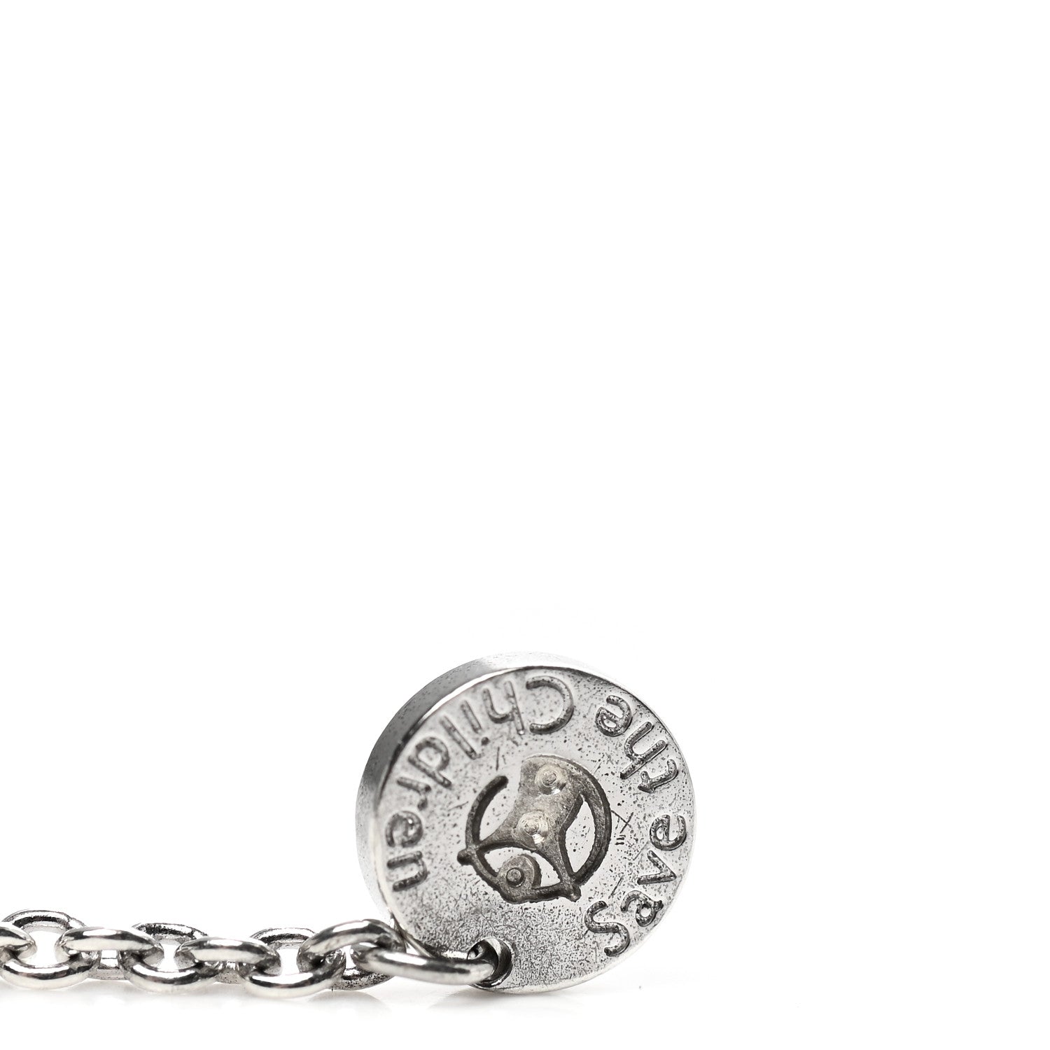 Bulgari Sterling Silver Ceramic Save The Children Pendant Necklace 7 of 7