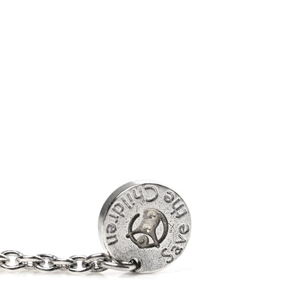 Bulgari Sterling Silver Ceramic Save The Children Pendant Necklace 7 of 7