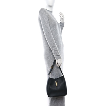Saint Laurent Smooth Calfskin Small Le 5 A 7 Soft Hobo Black 2 of 9
