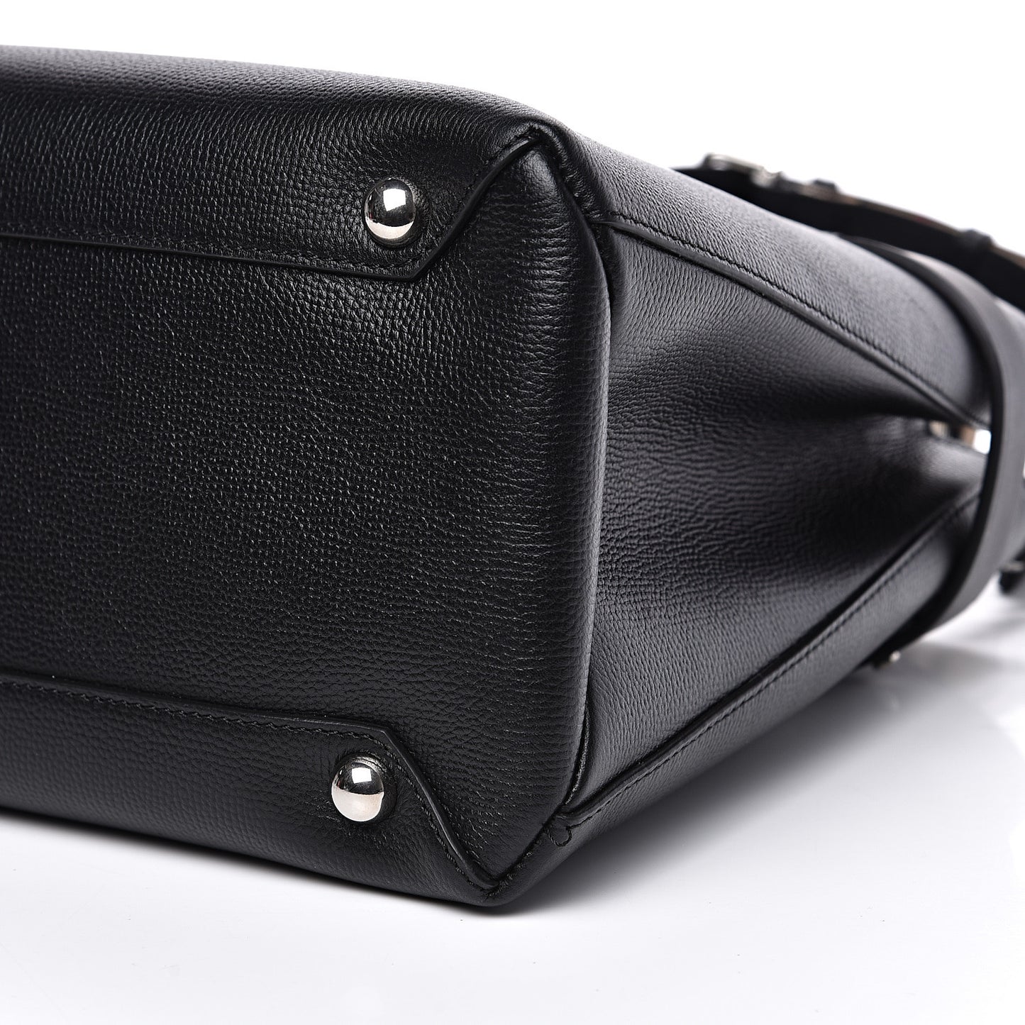Derby Calfskin House Check Medium Banner Tote Black