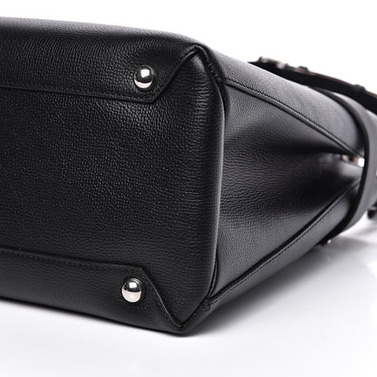 Burberry Derby Calfskin House Check Medium Banner Tote Black 8 of 10