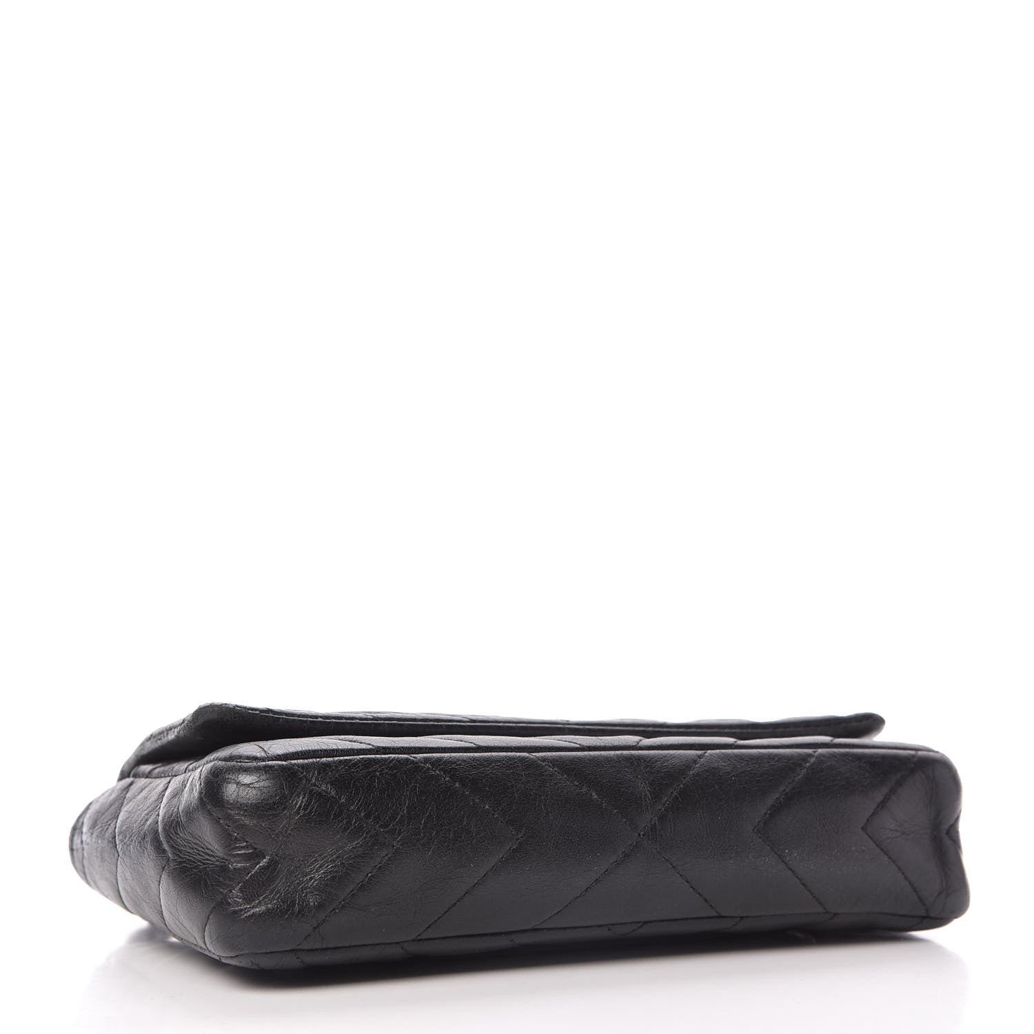 Chanel Lambskin Chevron Quilted Wallet On Chain WOC Black 4 of 11