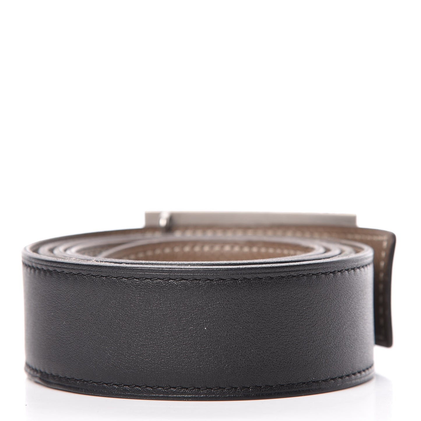 Box Espom Collier De Chien CDC Belt 90 Black Etoupe