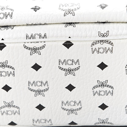 MCM Visetos Studded Small Dual Stark Backpack White 10 of 11