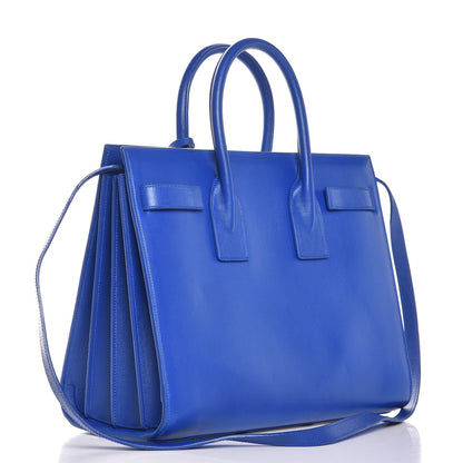 Saint Laurent Calfskin Small Sac De Jour Blue Majorelle 4 of 16
