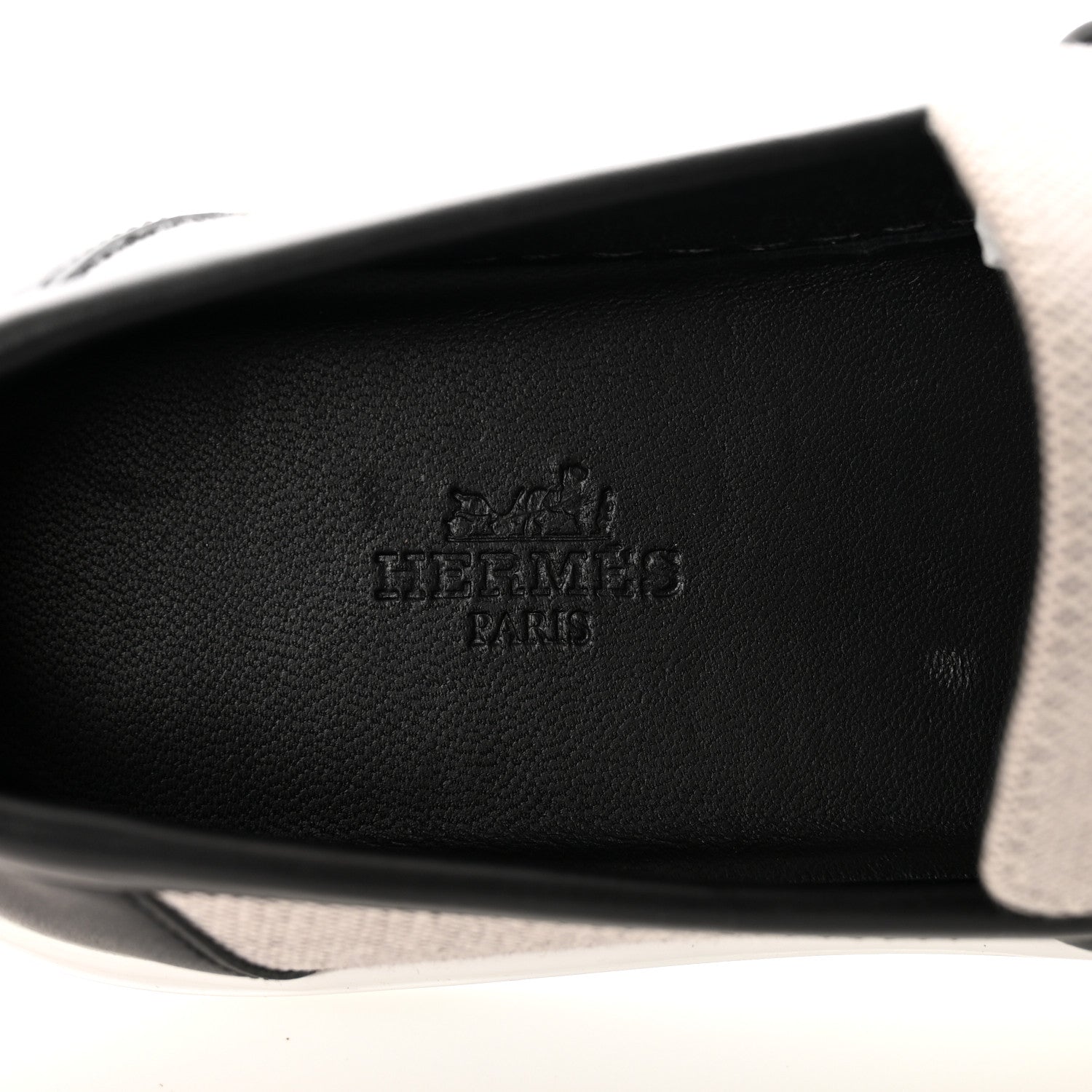 Hermes Toile De Coton Calfskin Womens Game Slip On Sneakers 36 Prunoir Black 9 of 13