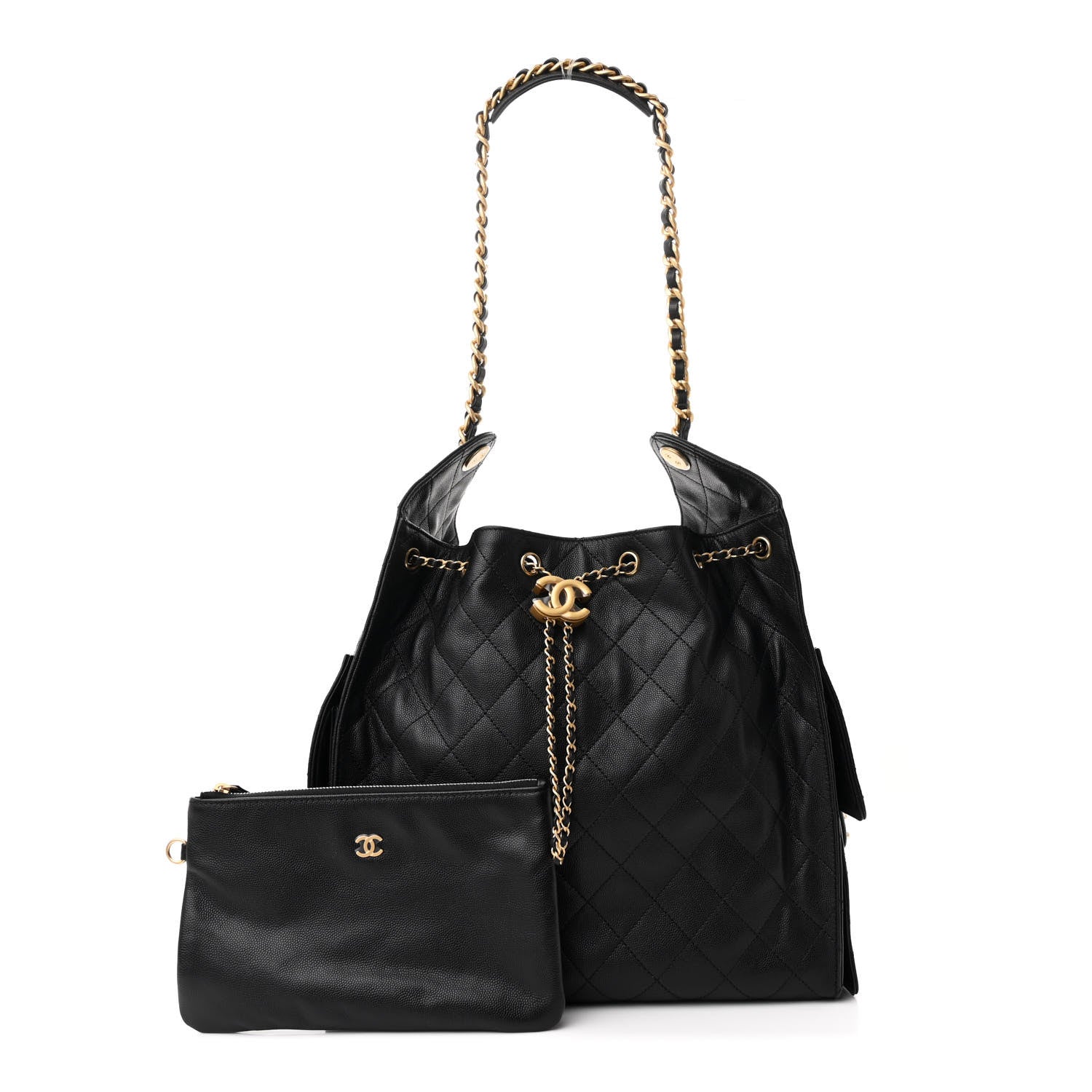 Chanel Caviar Quilted Medium Chanel 25 Handbag Black 3 of 12