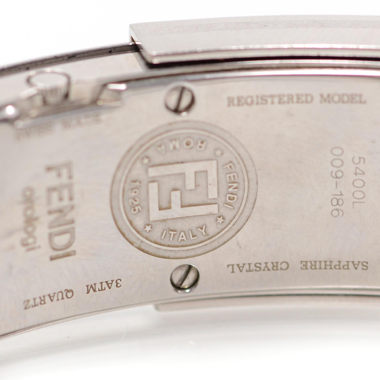 Fendi Stainless Steel Diamond Pave 18mm Quartz Watch 3 of 8