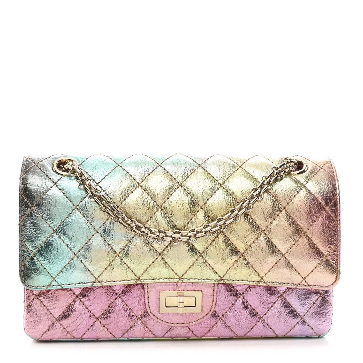 Chanel Metallic Goatskin Quilted 2.55 Reissue 225 Flap Multicolor 1 of 10