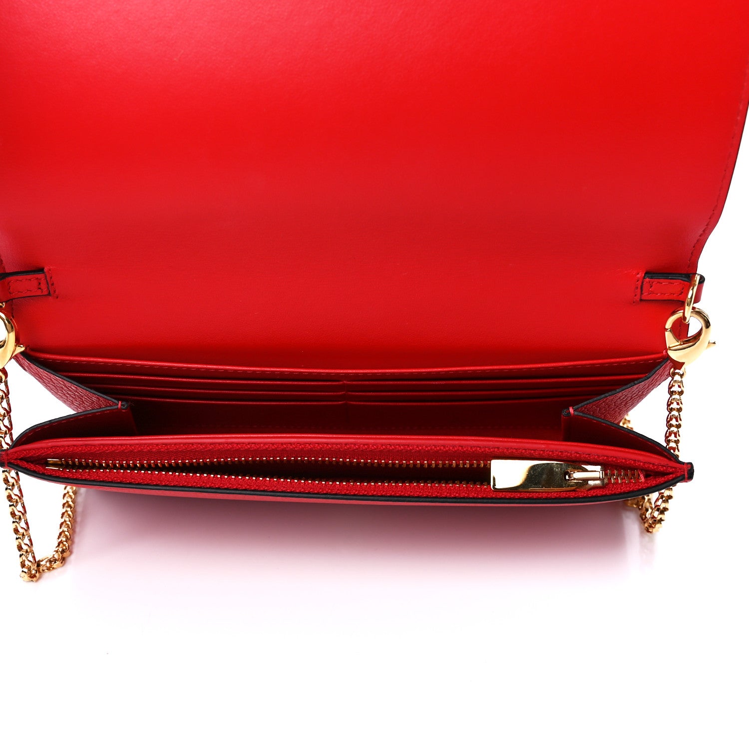 Christian Louboutin Calfskin Boudoir Wallet on Chain Red 5 of 12