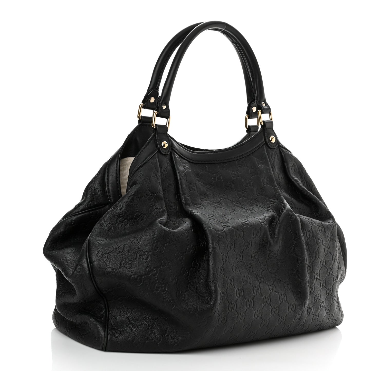 Guccissima Large Sukey Tote Black