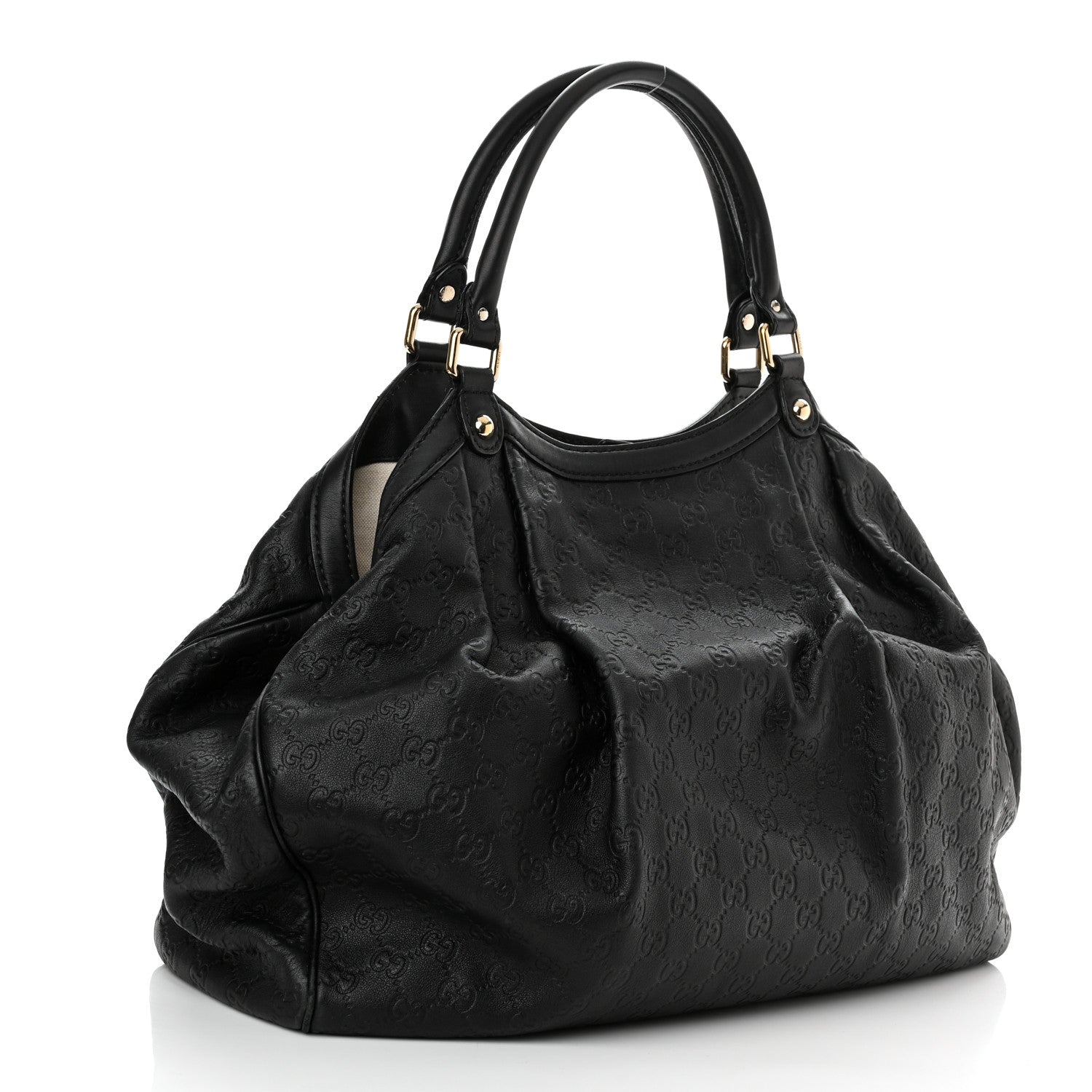 Gucci Guccissima Large Sukey Tote Black 3 of 11