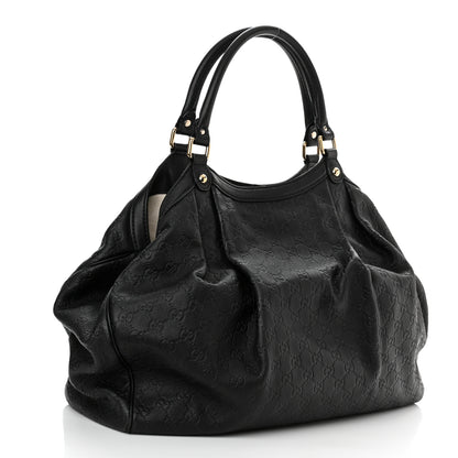 Gucci Guccissima Large Sukey Tote Black 3 of 11