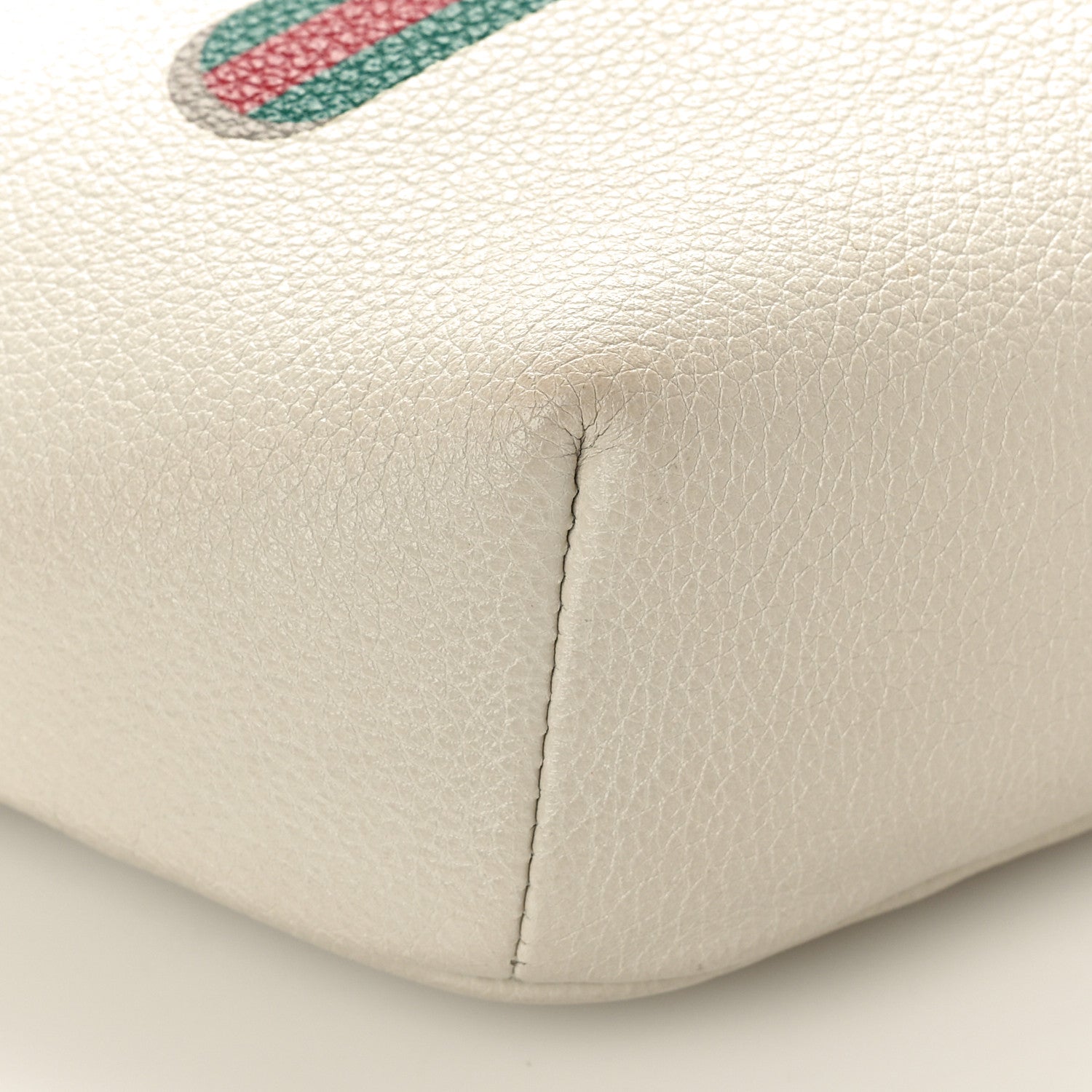 Gucci Grained Calfskin Logo Belt Bag White 10 of 12