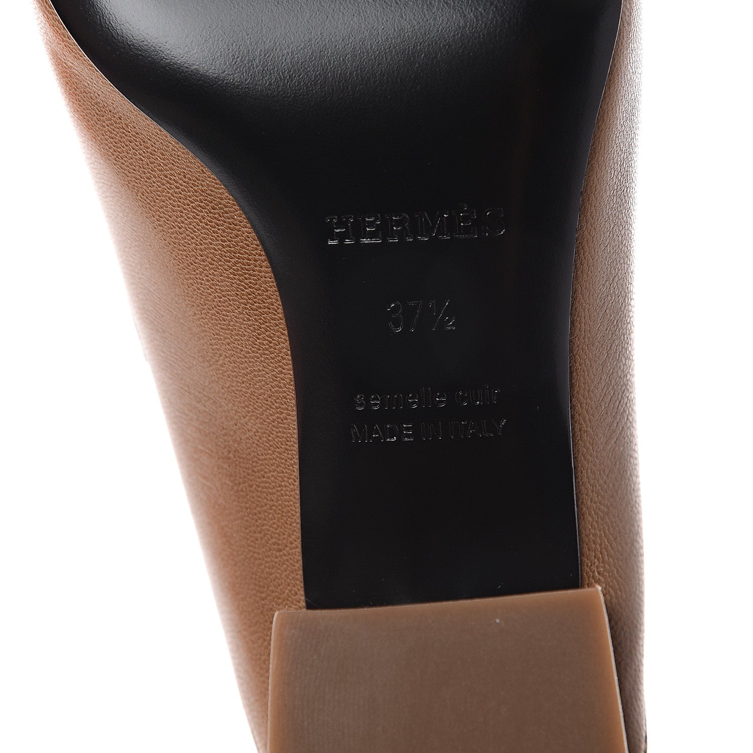 Hermes Goatskin Paradis Mules 37.5 Taupe 6 of 7