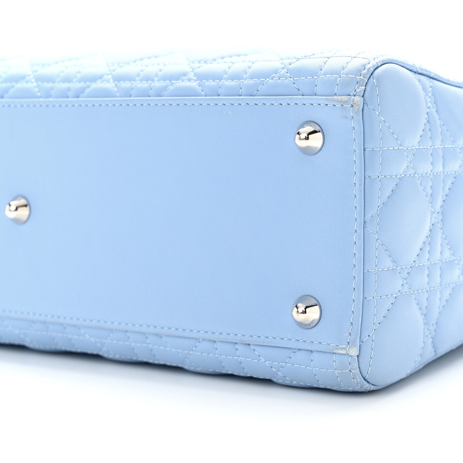 Christian Dior Lambskin Cannage Large Lady Dior Light Blue 10 of 15