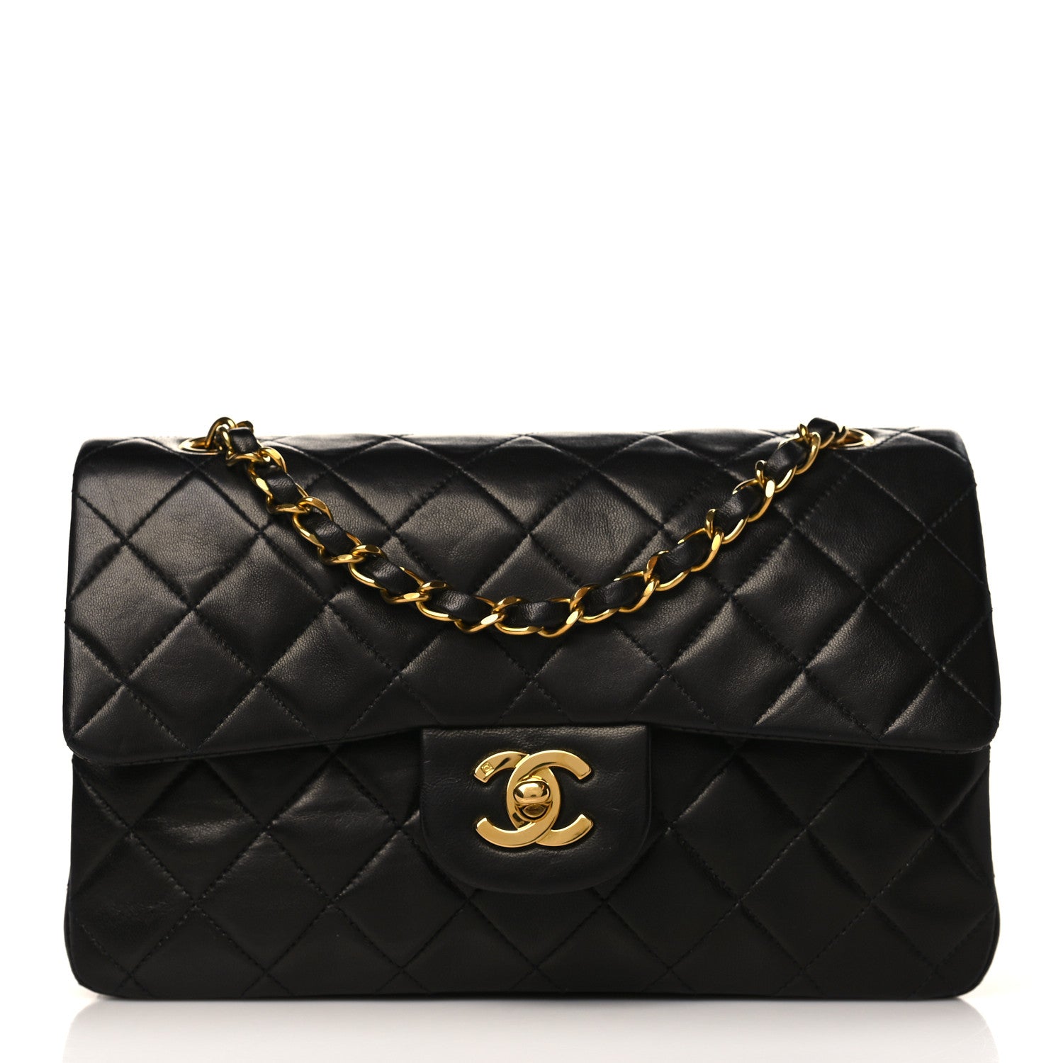 Chanel Lambskin Quilted Small Double Flap Black 1 of 9