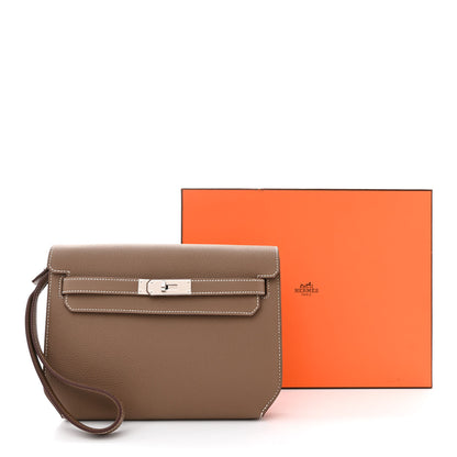 Hermes Togo Kelly Depeches 25 Pouch Etoupe 11 of 11