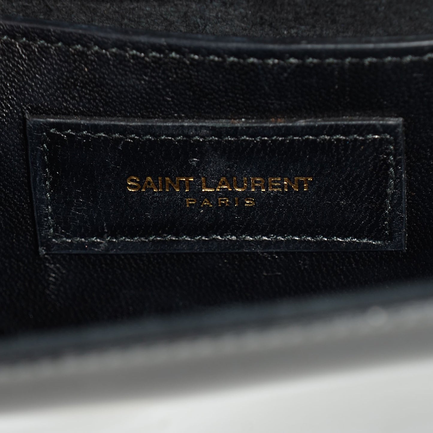 Patent Small Classic Monogram Kate Tassel Satchel Black