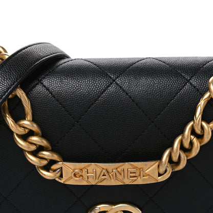 Chanel Caviar Quilted Mini Bracelet On Chain Flap Black 8 of 10