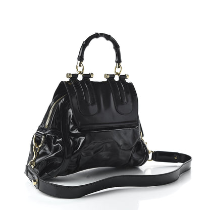 Gucci Dialux Pop Bamboo Top Handle Tote Black 4 of 11