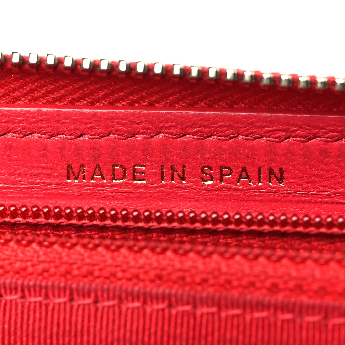 Lambskin Quilted Medium Zip Around Wallet Light Red