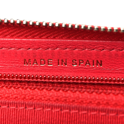 Chanel Lambskin Quilted Medium Zip Around Wallet Light Red 7 of 12