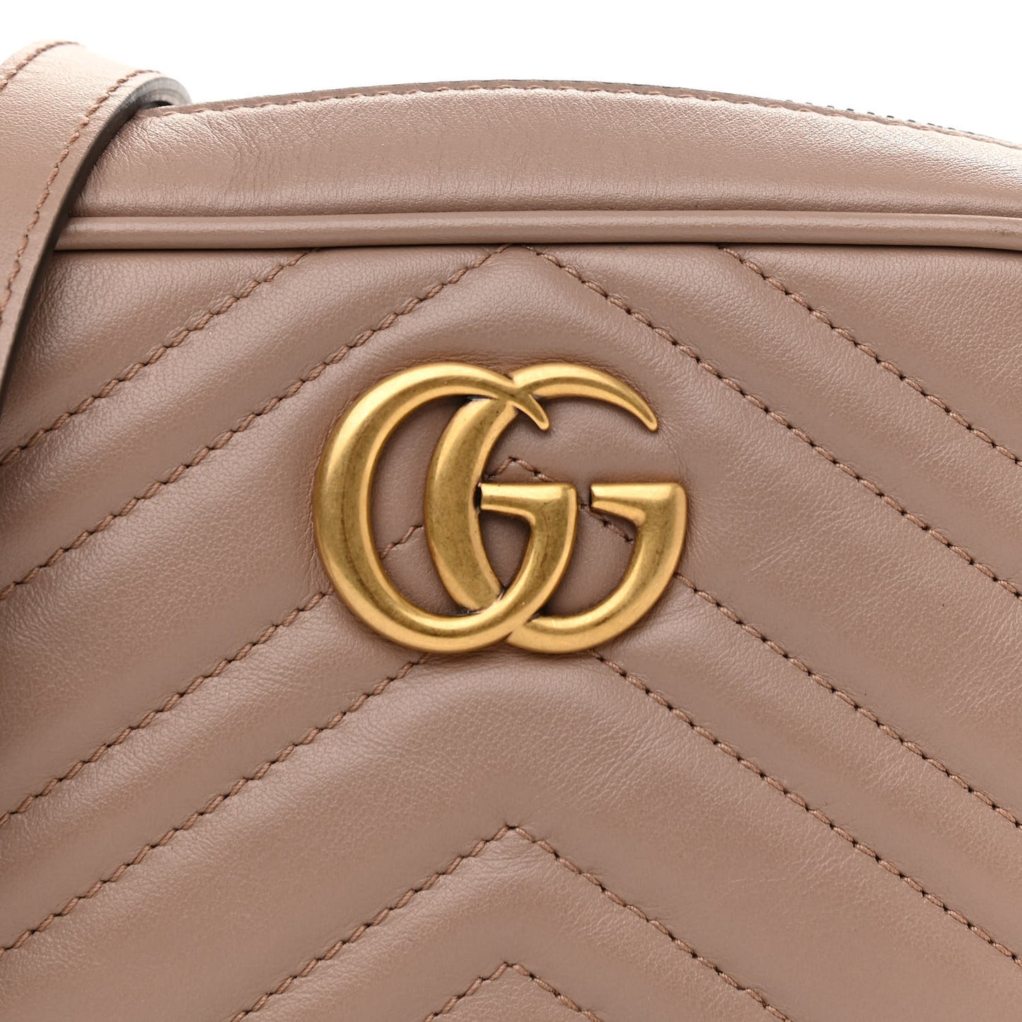 Calfskin Matelasse Mini GG Marmont Chain Shoulder Bag Porcelain Rose