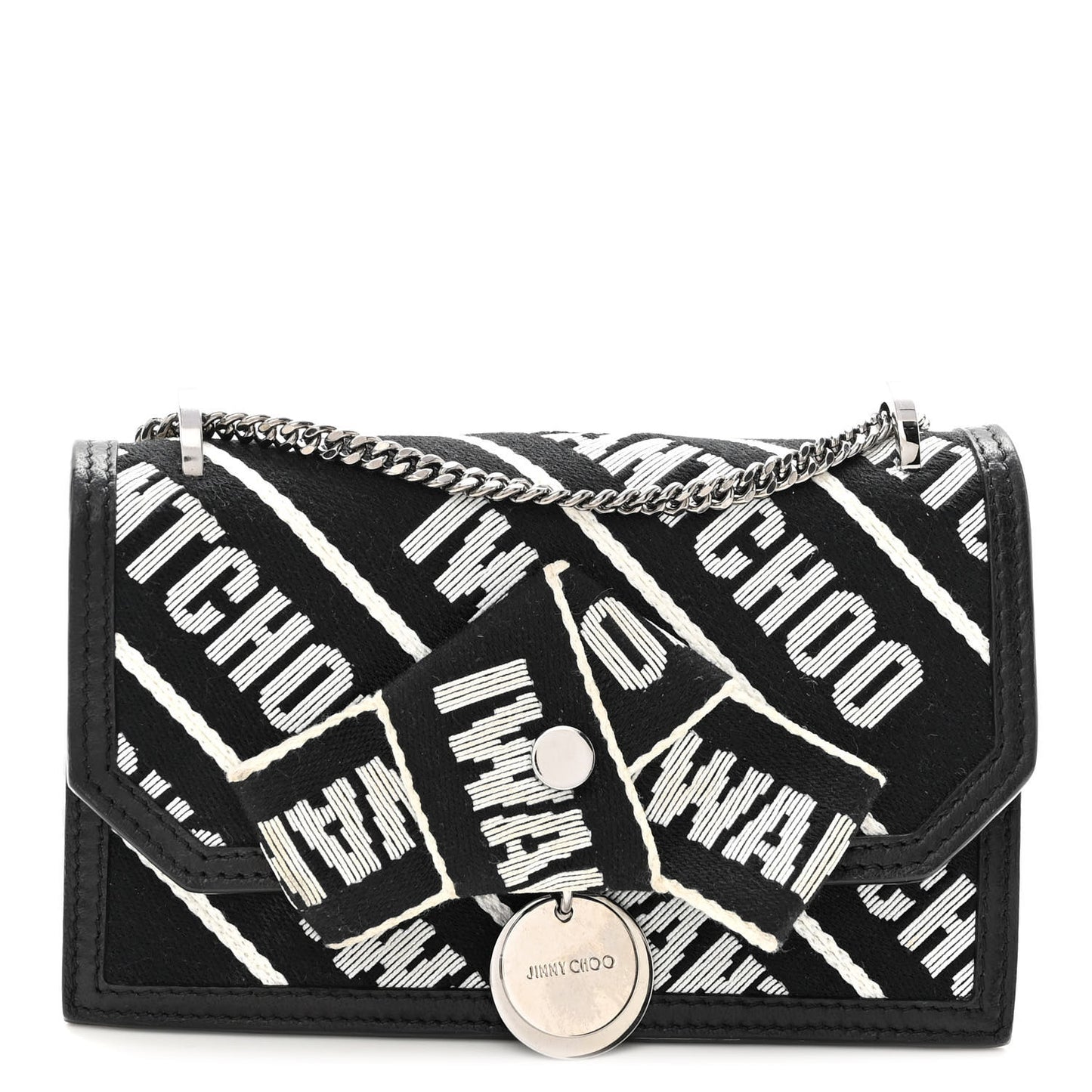 I Want Choo Finley Mini Shoulder Bag Black White