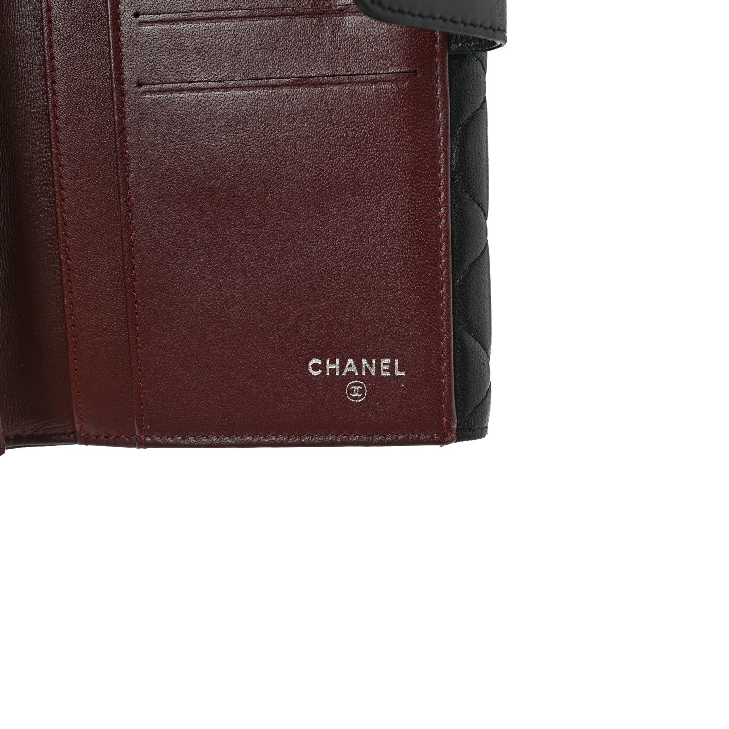 Chanel Lambskin Quilted Long Flap Wallet Black 7 of 11