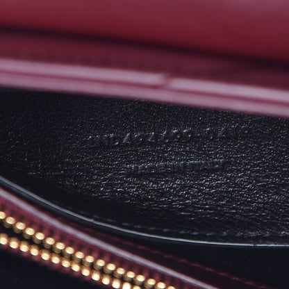 Saint Laurent Calfskin Y Quilted Monogram Small Loulou Chain Satchel Dark Legion Red 9 of 16