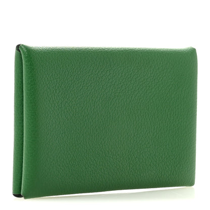 Hermes Evercolor Calvi Card Case Vert Vertigo 3 of 10