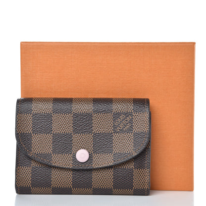 Louis Vuitton Damier Ebene Rosalie Coin Purse Rose Ballerine 9 of 9