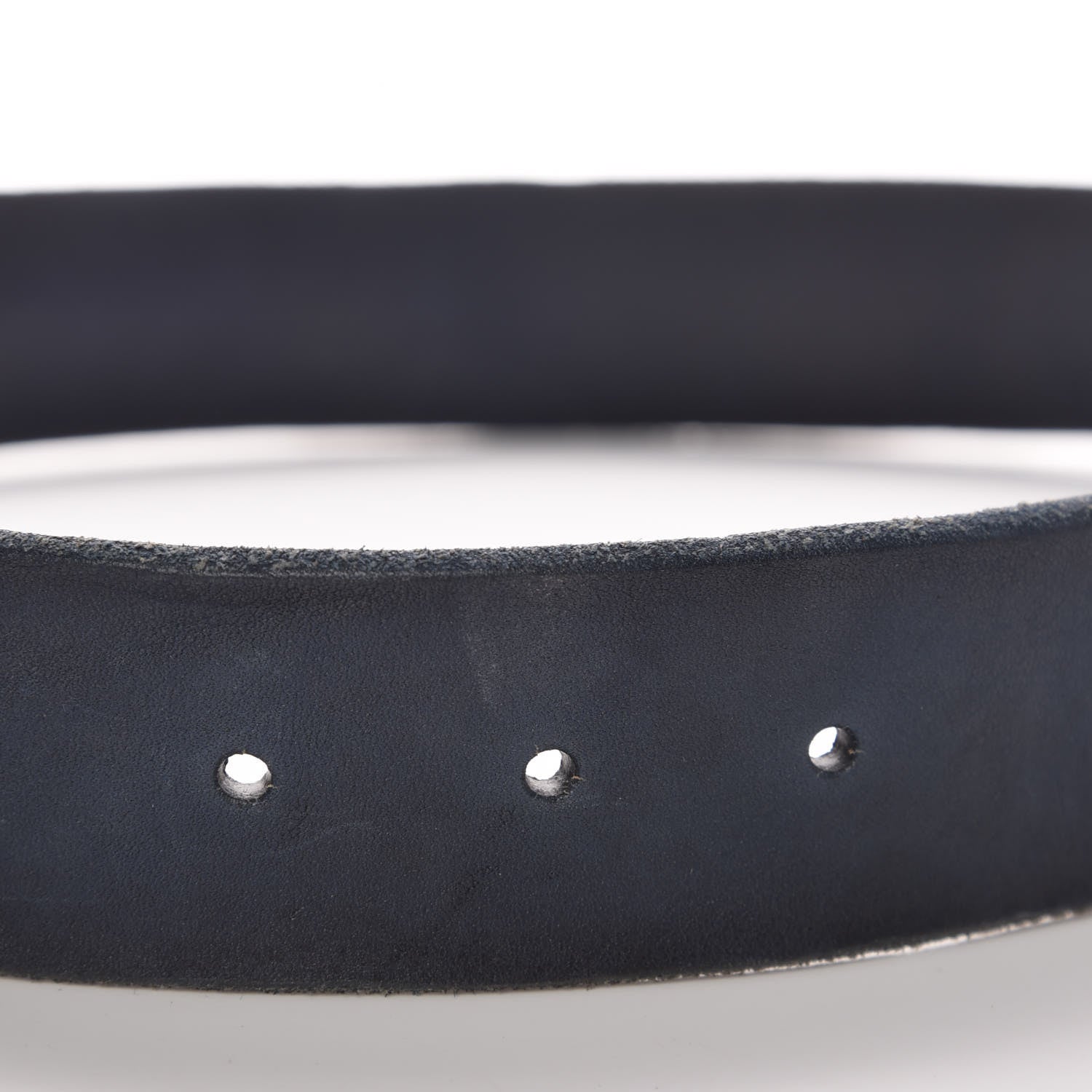 Gucci Cuoio Toscano Nickel Double Double G 40mm Belt 75 30 Blue 7 of 9