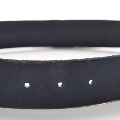 Gucci Cuoio Toscano Nickel Double Double G 40mm Belt 75 30 Blue 7 of 9