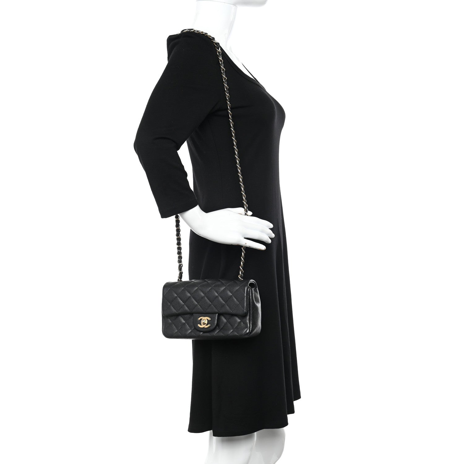 Chanel Caviar Quilted Mini Rectangular Flap Black 2 of 11