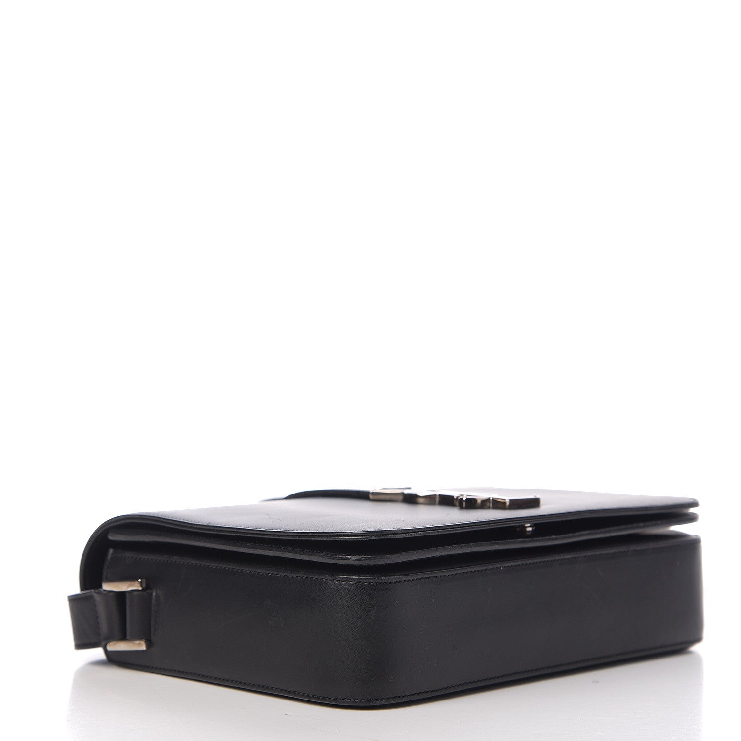 Saint Laurent Smooth Calfskin Medium Classic Monogram Universite Bag Black 3 of 15