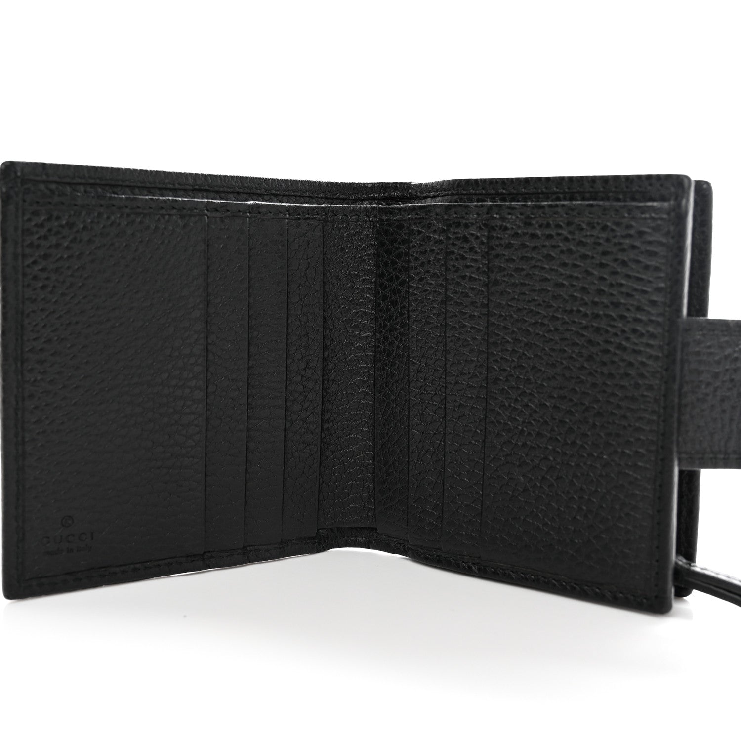 Gucci Dollar Calfskin GG Marmont French Wallet Black 5 of 10