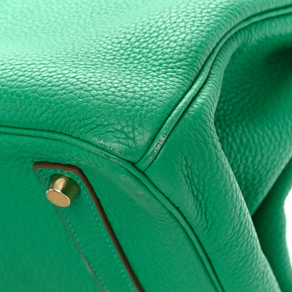 Hermes Taurillon Clemence Birkin 35 Menthe 10 of 26