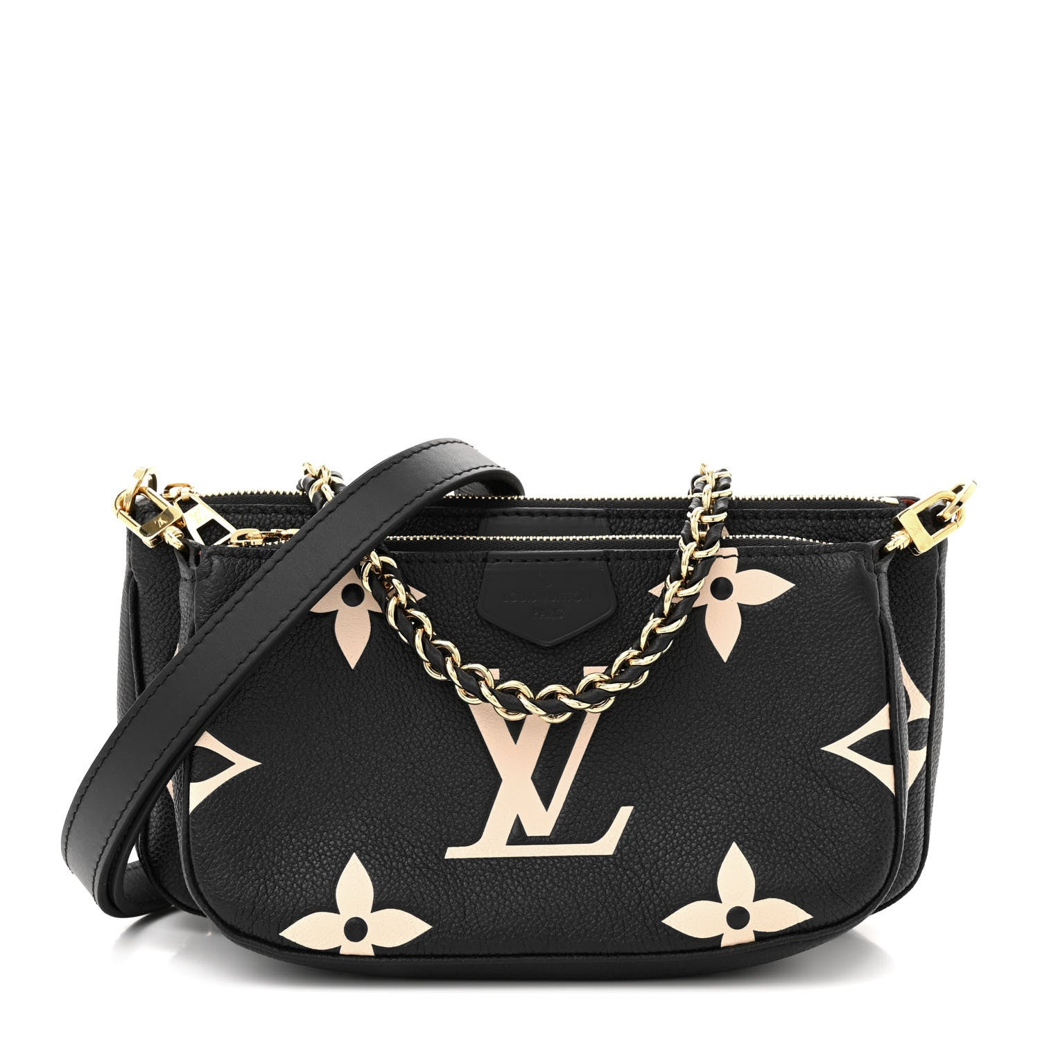 Louis Vuitton LOUIS VUITTON Empreinte Monogram Giant Multi Pochette Accessories Black Beige 1 of 11