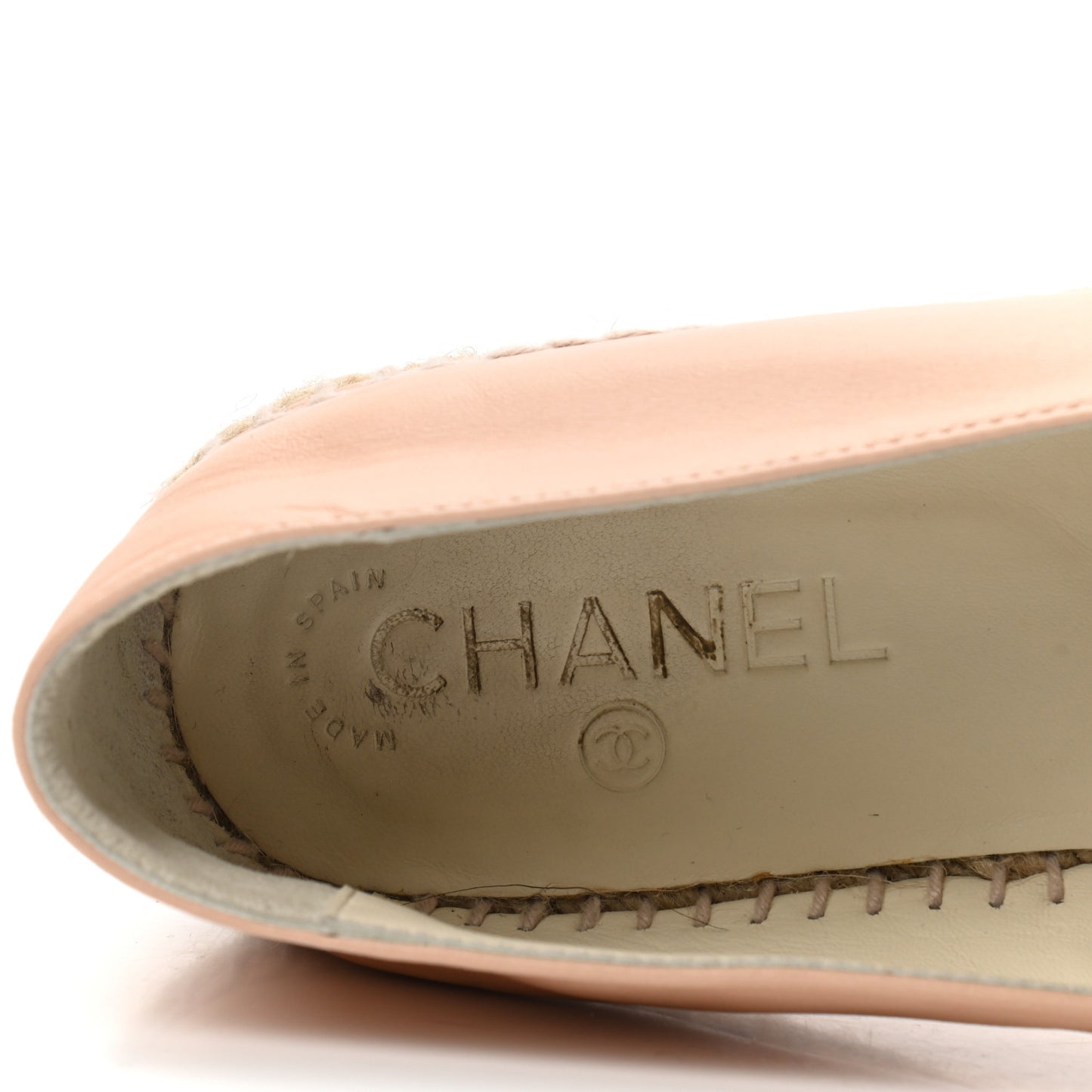 Lambskin CC Espadrilles 40 Nude