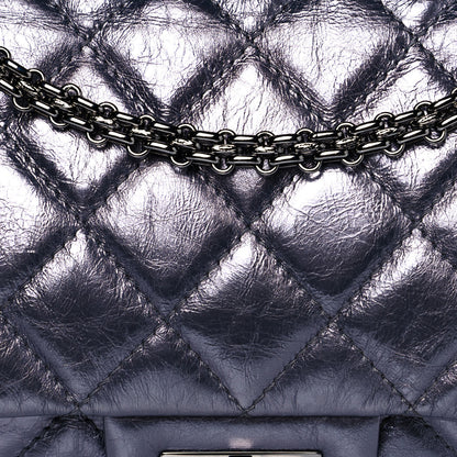 Chanel Metallic Aged Calfskin Quilted 2.55 Reissue 226 Flap Blue 8 of 11