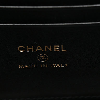 Chanel Tweed Quilted Small Vanity Case With Chain Black Purple Green Red 7 of 12