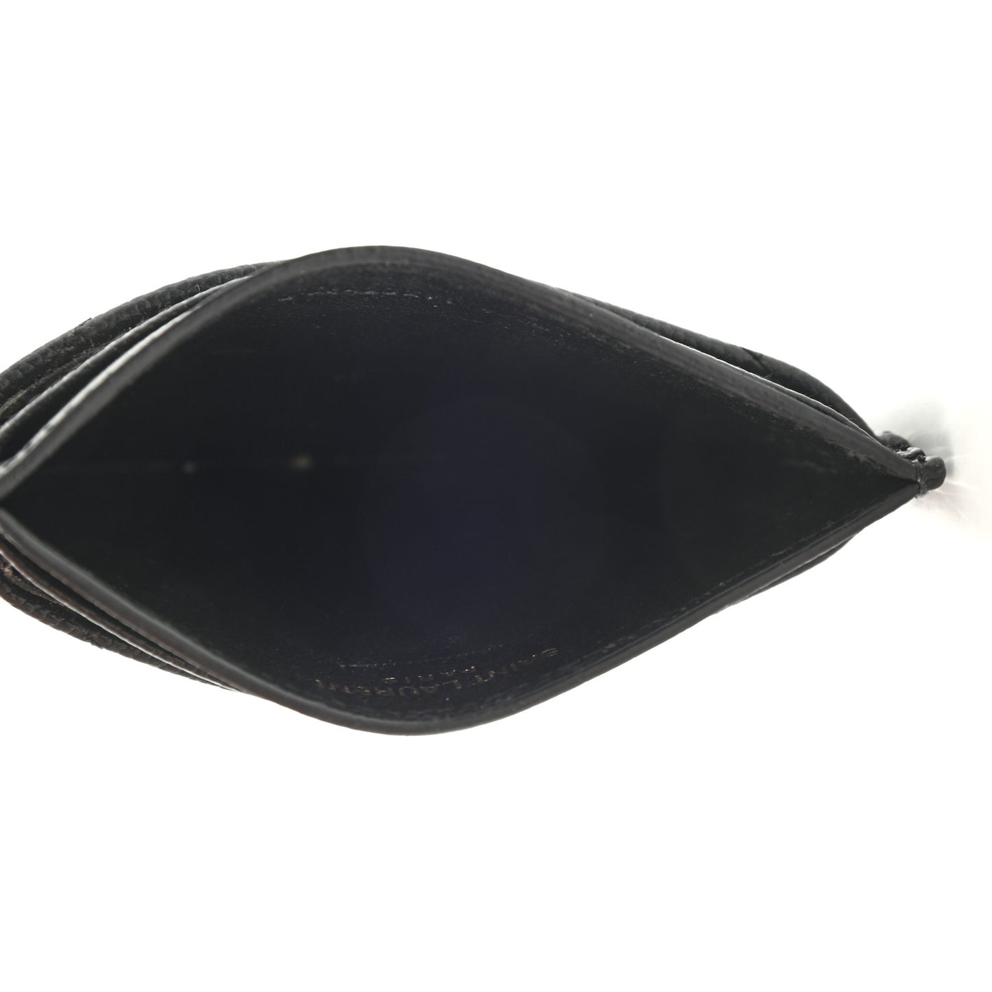 Grain De Poudre Matelasse Chevron Monogram Credit Card Case Black