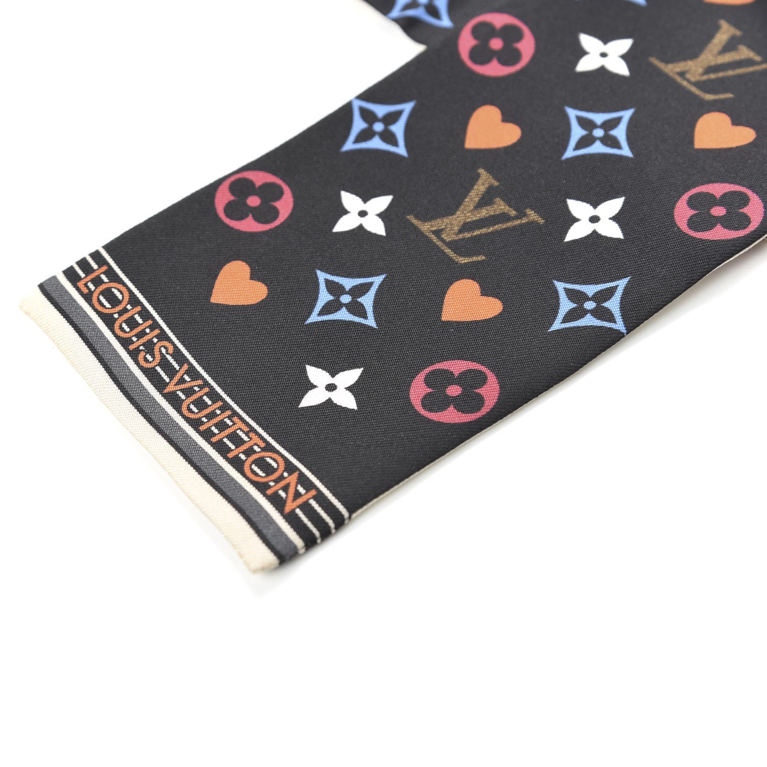 Louis Vuitton Silk Game On Bandeau Black White 2 of 5