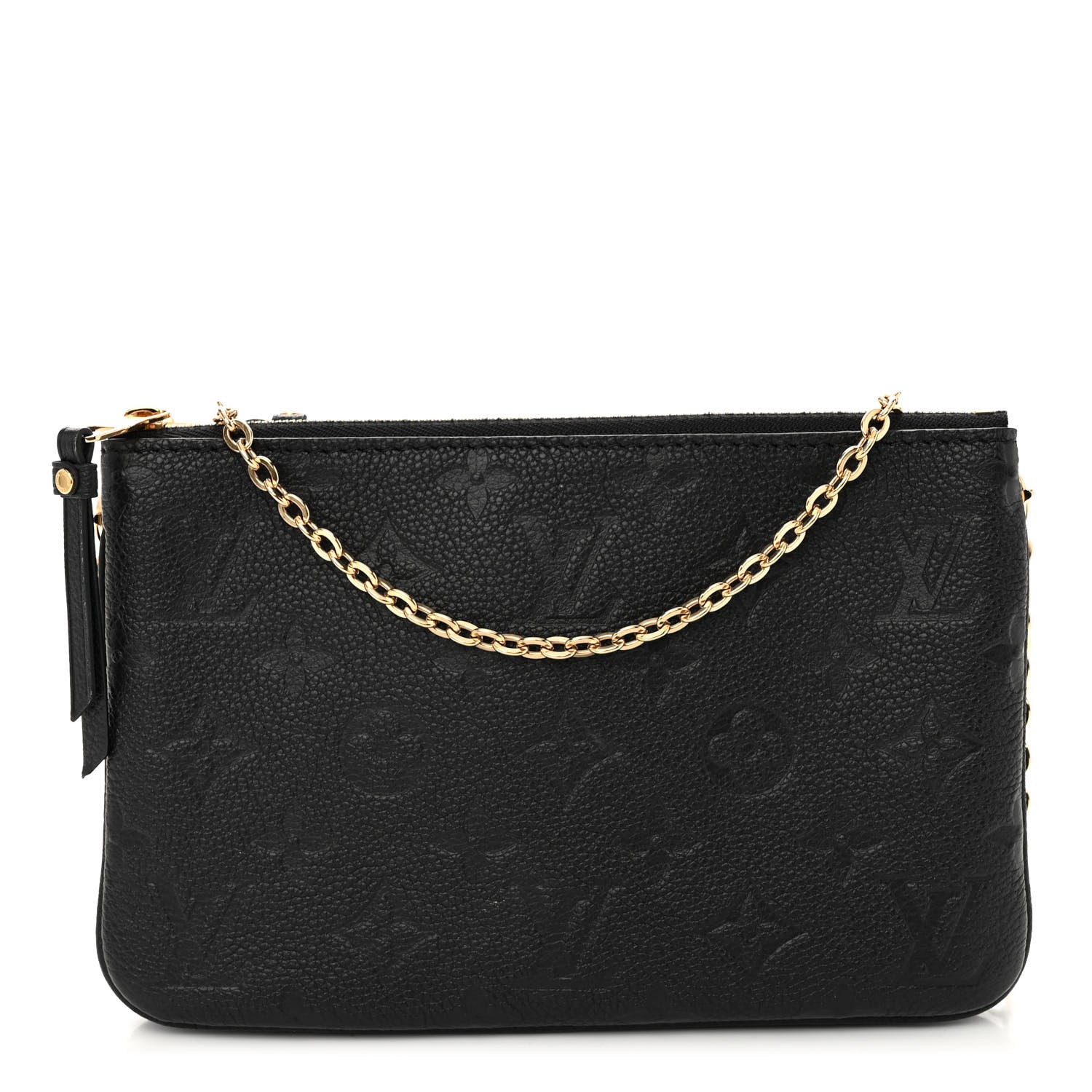 Louis Vuitton Empreinte Double Zip Pochette Black 1 of 9