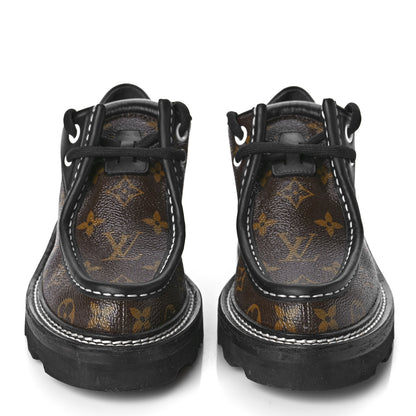 Louis Vuitton Monogram Calfskin Beaubourg Platform Derby Shoes 37 Brown 2 of 11